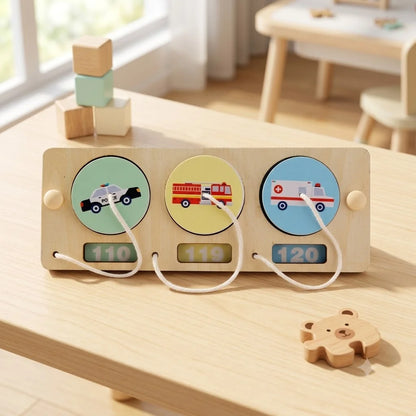 DIY Montessori Busy Board Accessories Set Wooden Sensory Activity Toys Gear Switch LED Light Drum Beads Educational Learning Toy