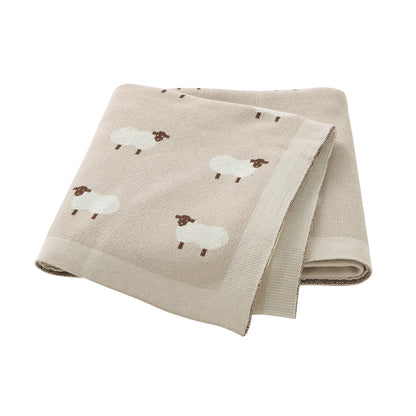 Cotton Knitted Baby Blanket Newborn Boys Girls Super Soft Stroller Basket Swaddle Wrap Plaid 100*80cm Infant Receiving Bed Quilt