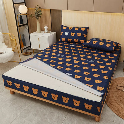 Waterproof Mattress Cover with Zipper Six-Sided Bed Bug Proof Mattress Encasement Customized Size Fitted Sheet Cute Bed Cover