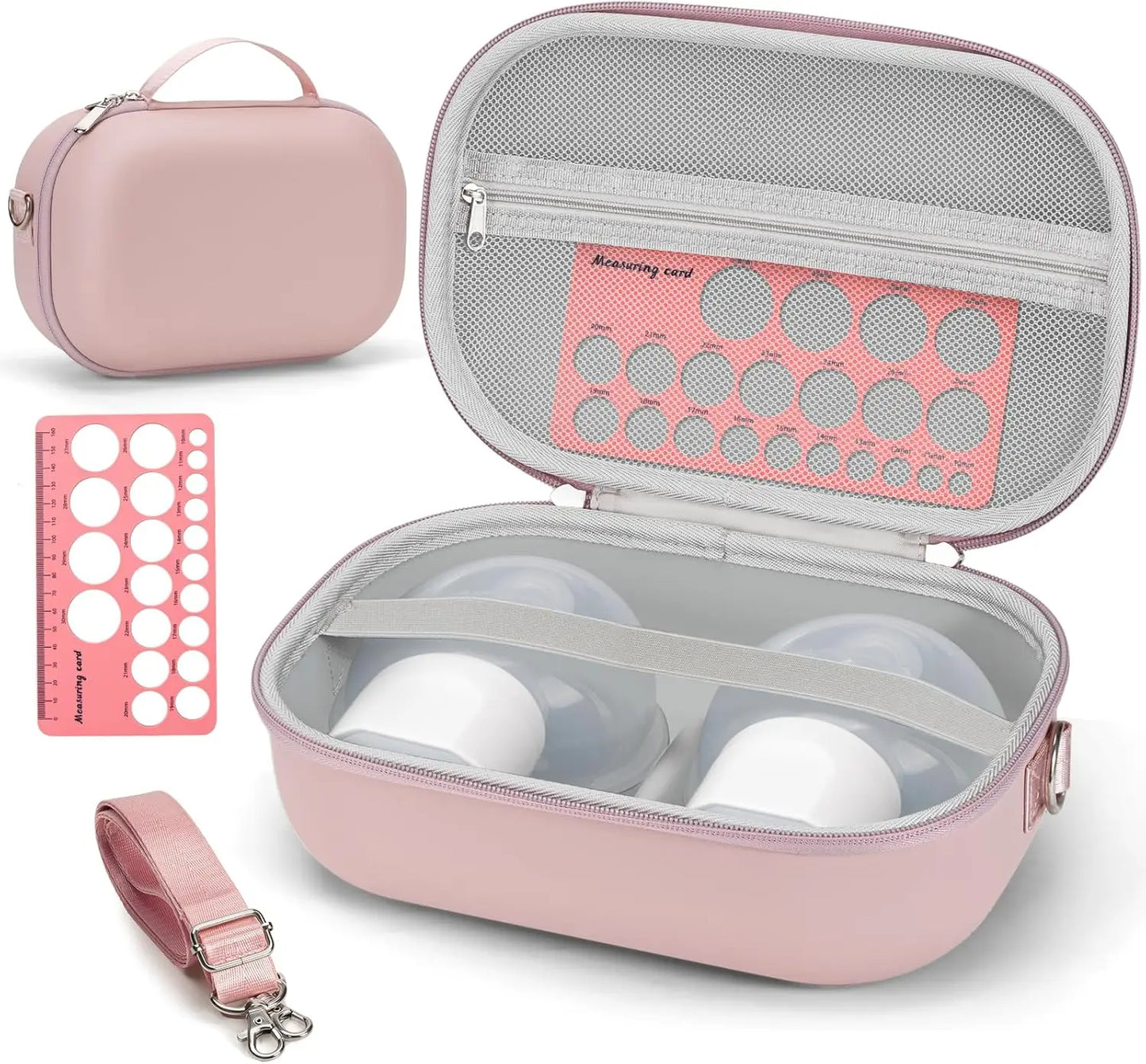 Breast Pumps Carrying Bag Compatible with Most of Breast Pump Hard Shell Wearable Breast Pump Bag with Waterproof Removable Tray