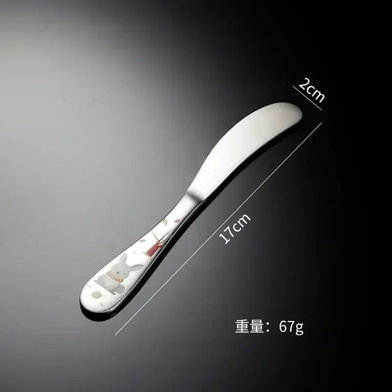 Tableware Set Food Training Spoon Dessert Spoon for Children Feeding Spoon Fork Baby Gadgets Children's Cutlery for Kids
