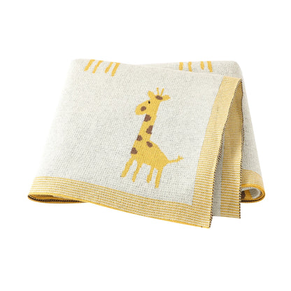 Cotton Knitted Baby Blanket Newborn Boys Girls Super Soft Stroller Basket Swaddle Wrap Plaid 100*80cm Infant Receiving Bed Quilt