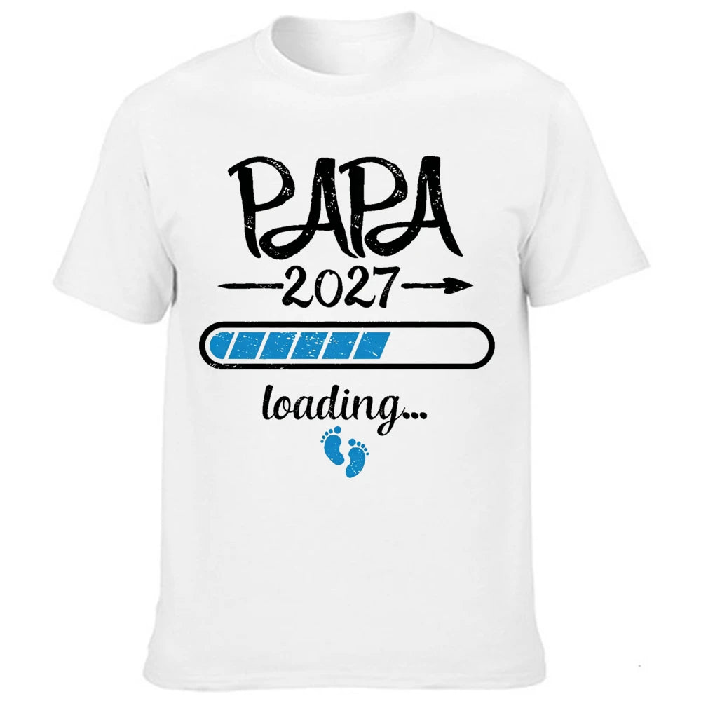 2027 New Cute Dad +Mom+ Baby Printed Couple Maternity T-Shirt Pregnancy Announcement Shirt Couple Pregnant Tshirt Clothes