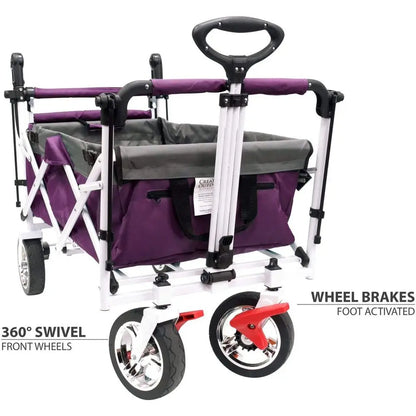 All-Terrain Collapsible Stroller Wagon for Kids, 150lbs Capacity, Suitable for Beach, Park, Garden, Camping & Tailgating