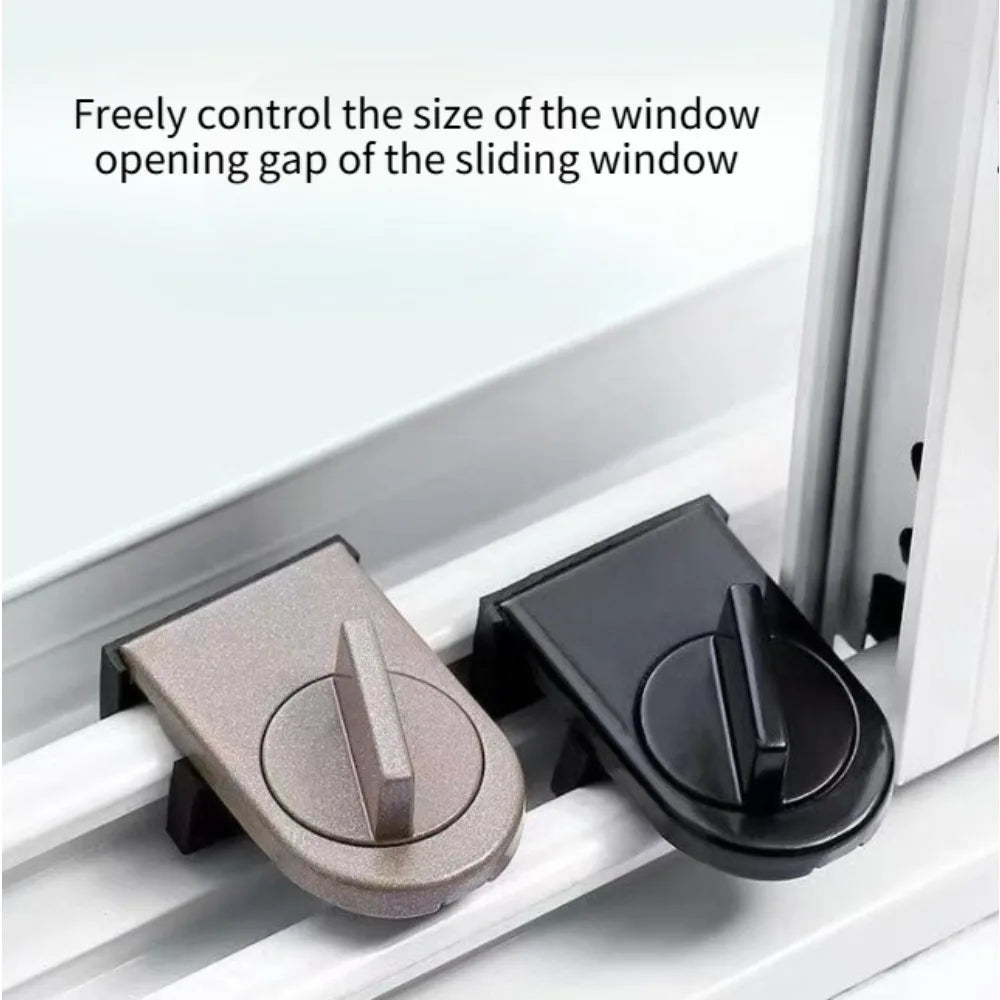 2pcs  Alloy Sliding Door Window Safety Lock Adjustable Security Door Locks Anti-theft Protection Lock Home Safety Latches