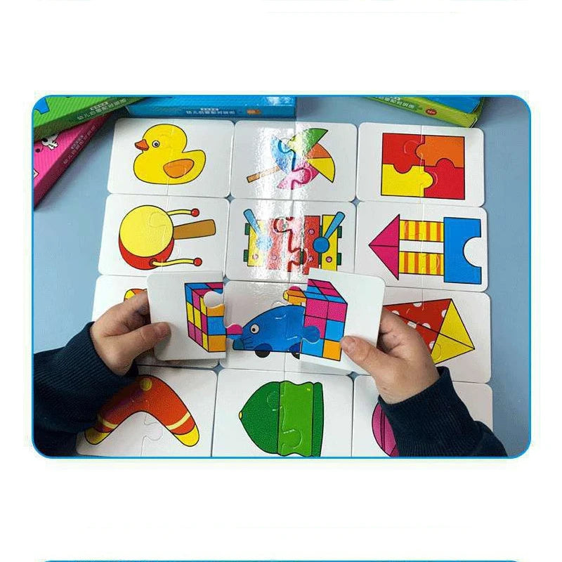 Baby Puzzle Toys for Children Animals Fruit Truck Graph Card Matching Games Toys for Kids 1 2 3 Years Old Boys Girls