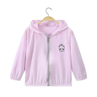 Summer Girls UV Sun Protection Clothing Thin Hooded Jacket for Kids Breathable Air Conditioner Shirt Clothes 2-10 Years