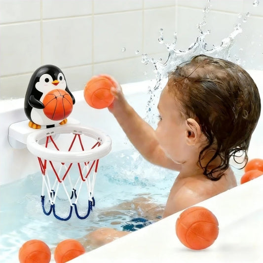 Cartoon animal basketball bath toy Bathroom water play set