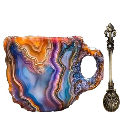 1PC Multi-Colored Mineral Crystal Coffee MugNatural Mineral Crystal Mug Colorful Crystal Christmas Mugs,Christmas Gift New