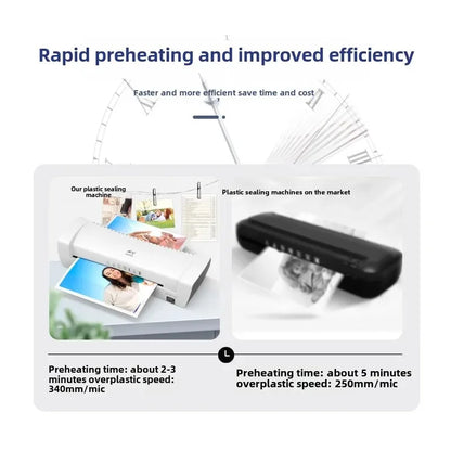 Home Office SL200A4 Laminator Thermoplastic Cold Mounting Dual-use Quick Preheating Constant Temperature Anti-Bubble Photo and D