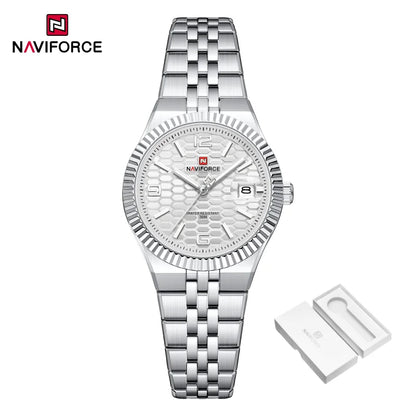 New NAVIFORCE Women 2026 Fashion Watch High Quality Waterproof Ladies Quartz WristWatches Female Steel Bracelet Romantic Clock