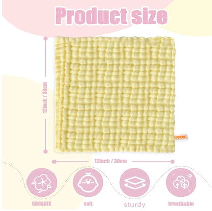 Baby Washcloths - Natural Cotton Baby Wipes - Soft Newborn Face Towel and Washcloth for Sensitive Skin
