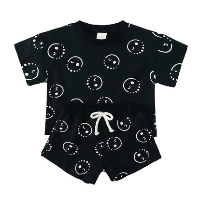 Kids Clothing Sets Children Clothes Set Girls & Boys Full Print Short Sets 100% Cotton Toddler Summer