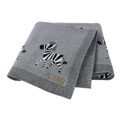 Cotton Knitted Baby Blanket Newborn Boys Girls Super Soft Stroller Basket Swaddle Wrap Plaid 100*80cm Infant Receiving Bed Quilt