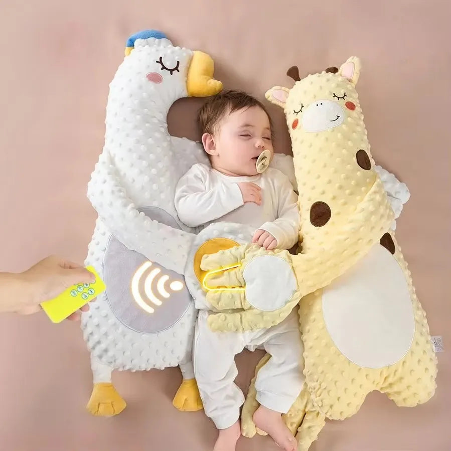 Baby Soothing Patting Pillow for Newborns, Electric Sleep Aid with Remote-Controlled Gentle Hand Motion