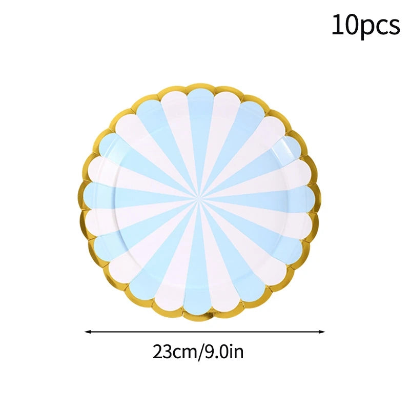 Birthday Decorations Party Paper Plates Cups Baby Shower Party Accessories Party Favors Gifts Plates for Party Supplies