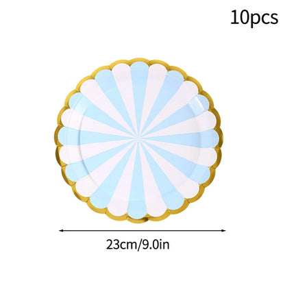 Birthday Decorations Party Paper Plates Cups Baby Shower Party Accessories Party Favors Gifts Plates for Party Supplies