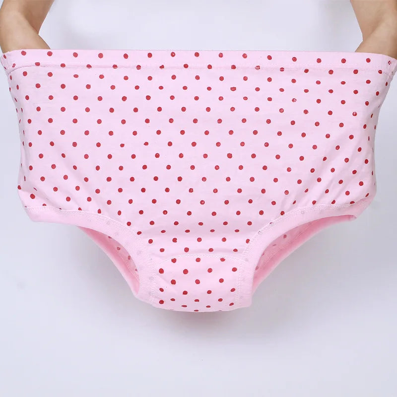 3pcs Pure Cotton Women Panties Large Size High Waist Underwear Plus Size Female