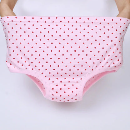 3pcs Pure Cotton Women Panties Large Size High Waist Underwear Plus Size Female