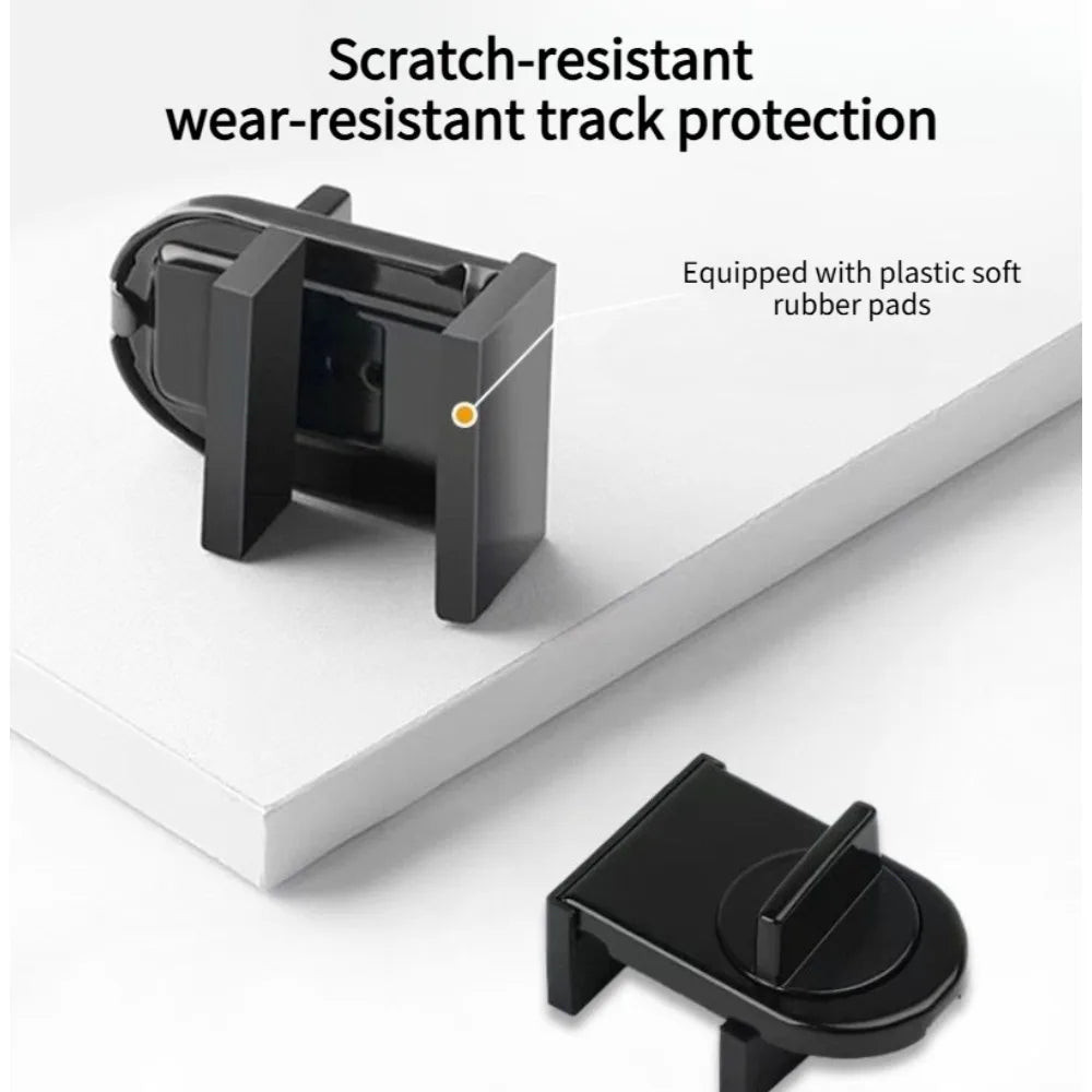 2pcs  Alloy Sliding Door Window Safety Lock Adjustable Security Door Locks Anti-theft Protection Lock Home Safety Latches