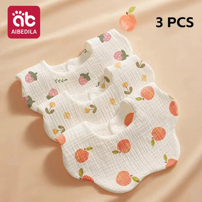 Soft Baby Bibs Bandana Saliva Towels Burp Cloths Newborn Infant Toddler 0-1Y Comfortable Waterproof Feeding Bibs 2/3/4﻿