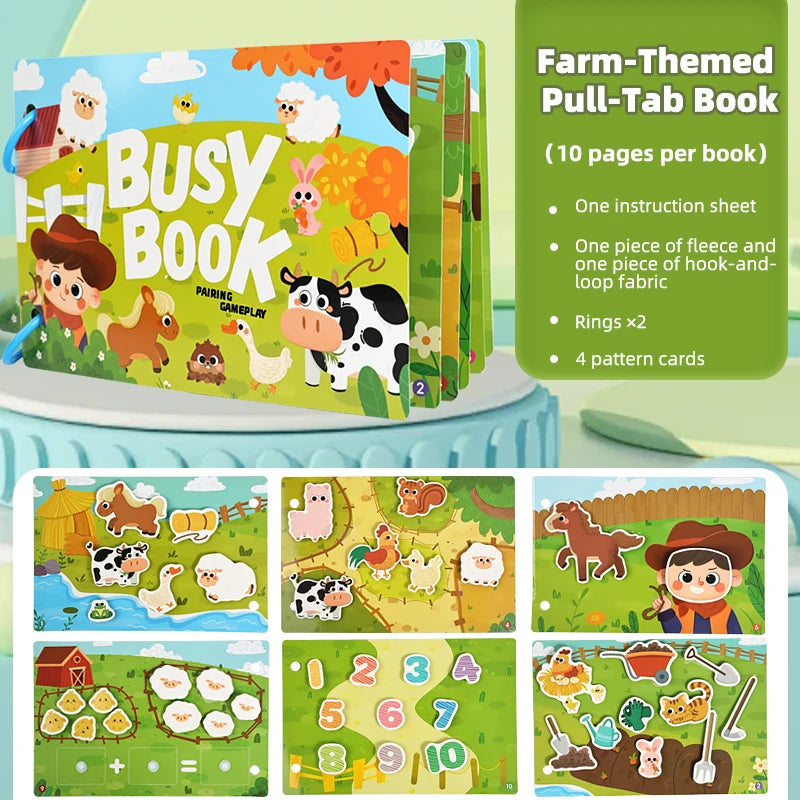Children Quiet Busy Book Reusable Cartoon Sticker Books Sticker Interactive Games