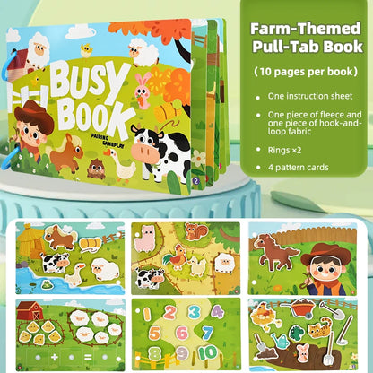 Children Quiet Busy Book Reusable Cartoon Sticker Books Sticker Interactive Games