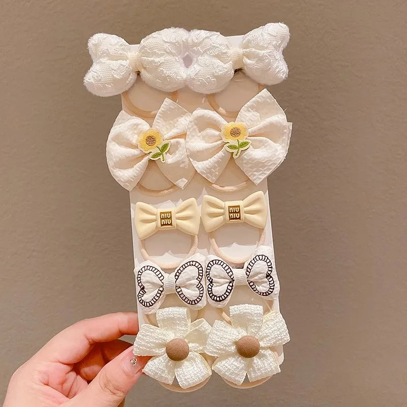 5/9Pcs/Set Cute Bows Hair Clips Hair Accessories For Girls Cartoon Animal Flower Hairpin Headdress Baby Hair Pins Birthday Gifts