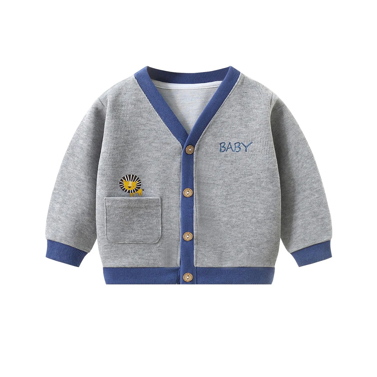 Autumn Winter Baby Knitted Cardigan Sweater Cartoon Animal Long Sleeved Tops Kids Clothes Children Jacket Toddler Warm Coat 0-1y