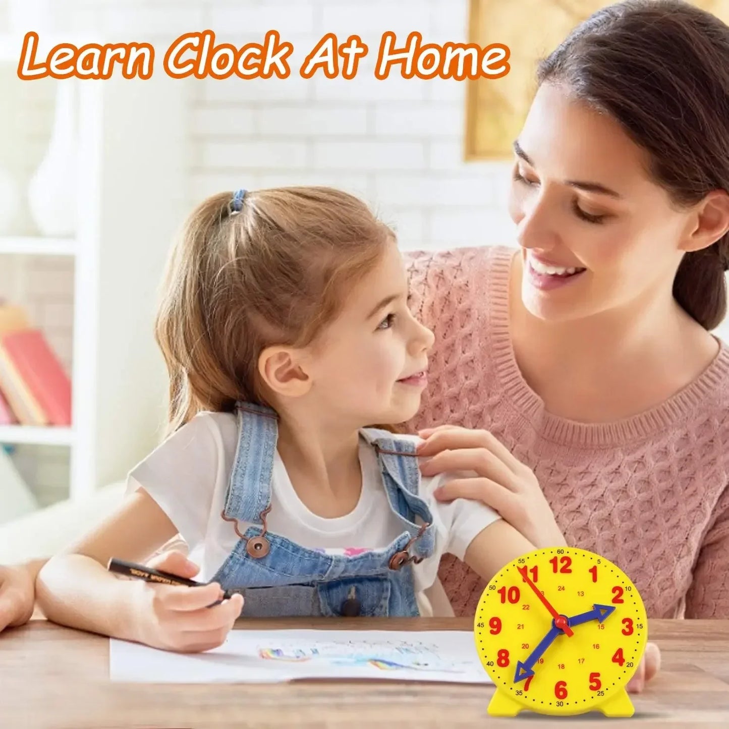 Montessori Time Teaching Clock Student Math Skill Demonstration Clock Model Early Education Learning Resources