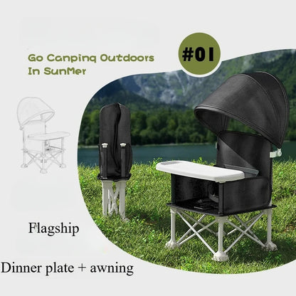 Outdoor Beach Chairs Portable Travel Folding Kids with Feeding Chair