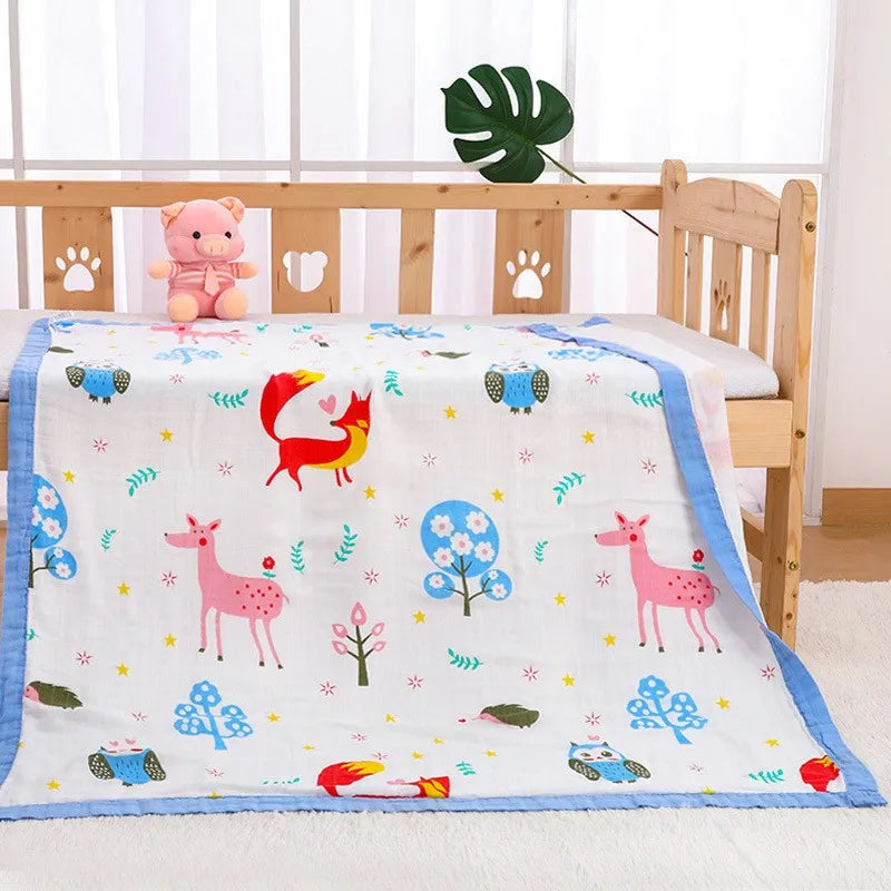 110x110cm 120x150cm 6 Layer Muslin Boy Girl Kids Children Sleep Blanket Swaddle Bath Towel 100% Cotton Newborn Wrap Baby Blanket