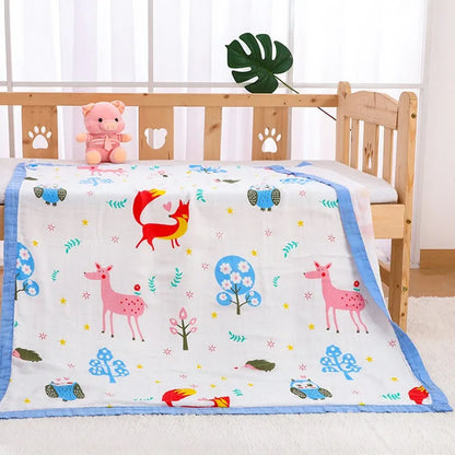 110x110cm 120x150cm 6 Layer Muslin Boy Girl Kids Children Sleep Blanket Swaddle Bath Towel 100% Cotton Newborn Wrap Baby Blanket