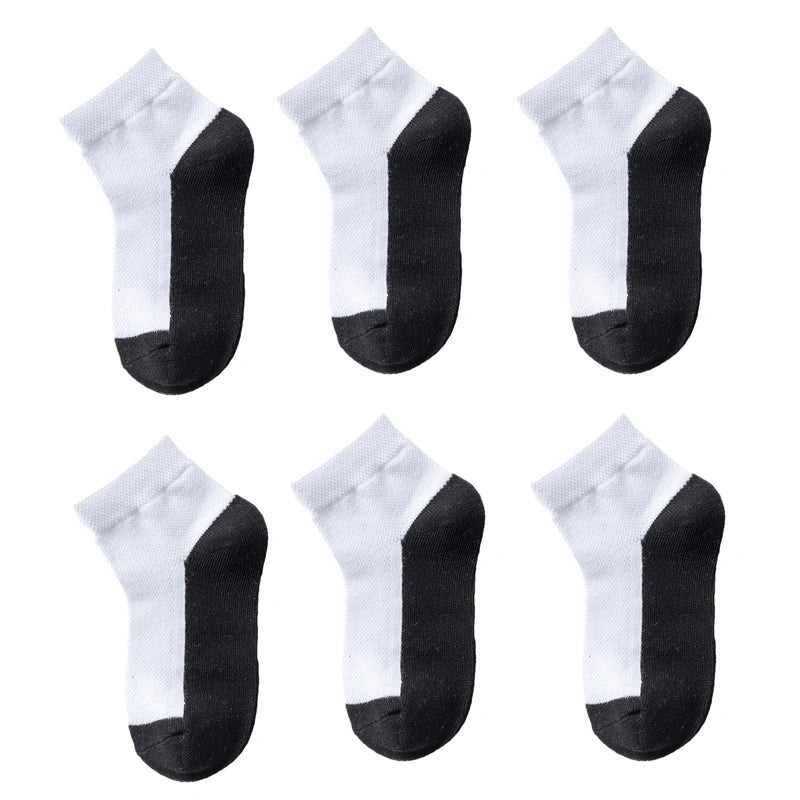 6 Pairs Cotton Kids Boys Girls Socks Childrens Babys Toddlers Sport Socks School Students Spring Autumn Soft Fashion Short Socks