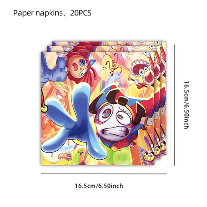 The Amazing Themed Birthday Party Decorations Digitaled Circus Tableware Plates Balloons for Baby Shower Party Favors Kids Gifts