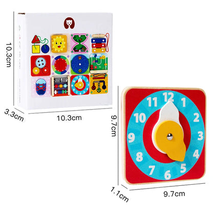 Baby Magnetic Sensory Busy Board Montessori Wooden Toy Simulation Switch Clock Shape Matching Fine Motor Skills Educational Toys