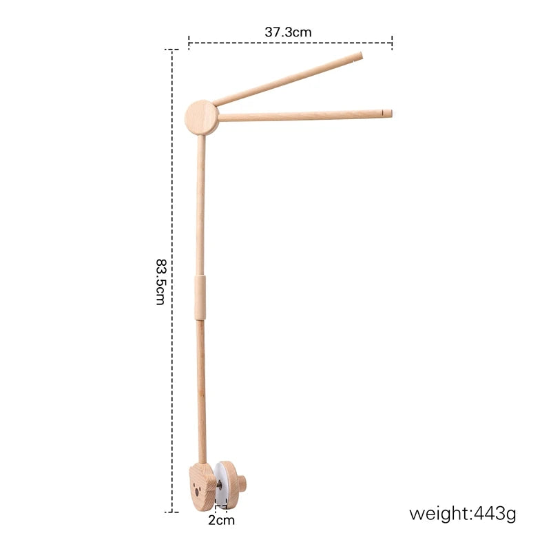 Revolving Music Box For Newborns Baby Crib Imitation Wood Color Hanging Rattle Baby Soothing Musical Toys 0-12 Months Baby Gift