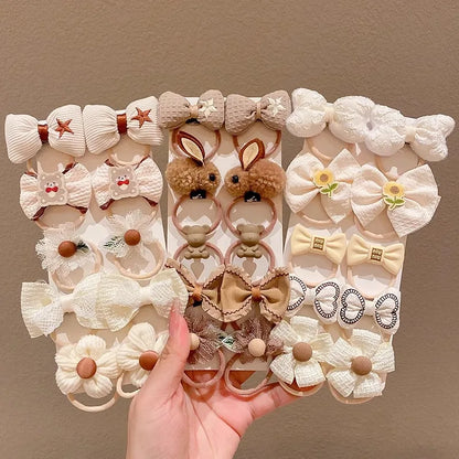 5/9Pcs/Set Cute Bows Hair Clips Hair Accessories For Girls Cartoon Animal Flower Hairpin Headdress Baby Hair Pins Birthday Gifts