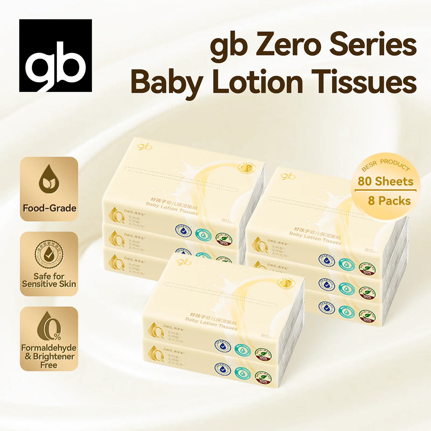 Baby Lotion Facial Tissues, Soft & Travel Size, Hypoallergenic for Sensitive Skin and Baby, Moisturizing and Clean Gentle