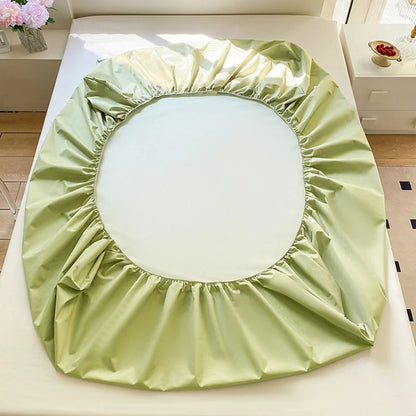 Solid Color Waterproof Fitted Bed Sheet Bed Cover Mattress Protective Cover  All Size for Bed Mattress All Seasons