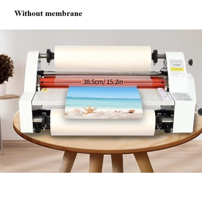 V350 Fully Automatic Hot and Cold Laminating Machine Electronic Temperature Control Dual-use Hot Roller Laminating Machine