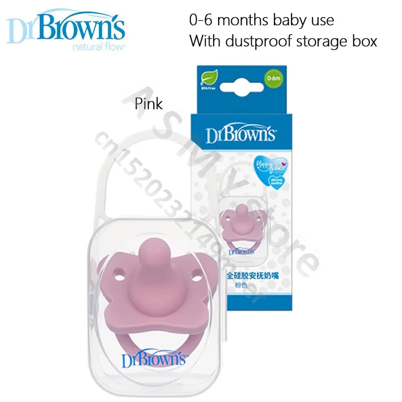 Dr. Brown's pacifier / silicone material / soft newborn baby to 0-6-12-18 months baby use