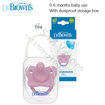 Dr. Brown's pacifier / silicone material / soft newborn baby to 0-6-12-18 months baby use