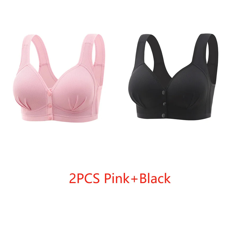 Maternity Bra Wire Free Front Closure Breastfeeding Nursing Bra