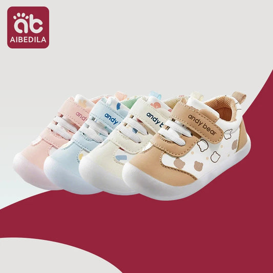 Baby Boys Girls Stars Leather Toddler Shoes Waterproof Rubber Soles Non-Slip