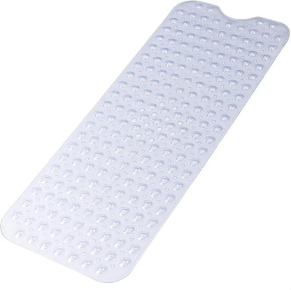 1pc Cartoon Extra Long Bathtub Mat 40x100cm Non-Slip Bathmat Suction Cups & Drain Holes