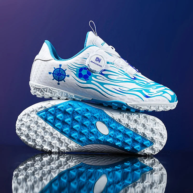 Kids Turf Soccer Cleats Children Shoes Breathable Lightweight Training Sneakers Non-Slip Athletic Boys Girl