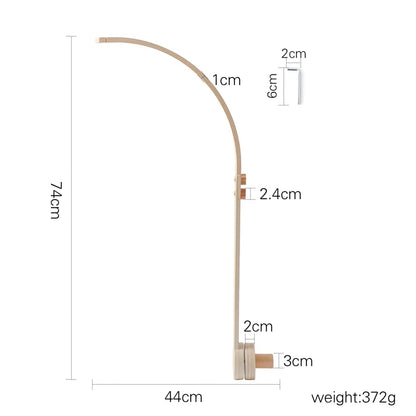 Baby Wooden Crib Mobile Bed Bell Hanging Rattle Toy Newborn Music Box Bed Bell Hanging Toys Holder Bracket Infant Crib Baby Gift