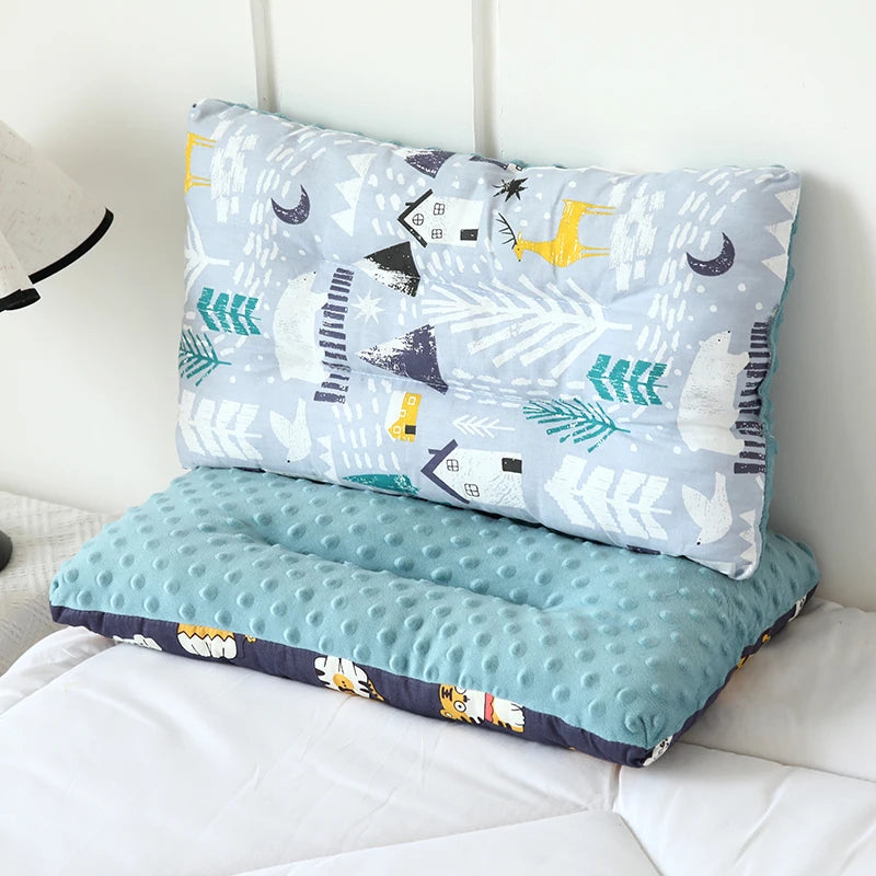 Children’s Plush Comfort Pillow, Double-Sided Ergonomic Design for Year-Round Comfort and Sleep Support