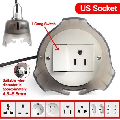 Outdoor Waterproof Electrical Socket, Rainproof Weatherproof Power Outlet, Durable Protective Cover for Garden/Patio/Outdoor Use